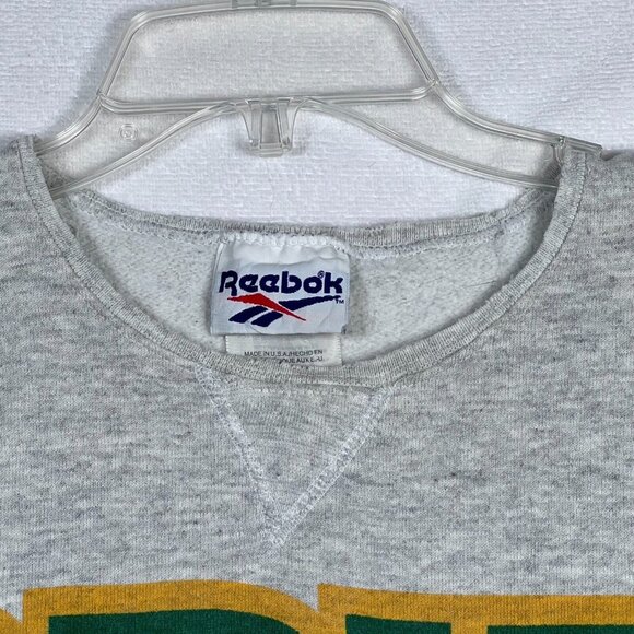 VTG 90s Reebok Grip It Feel It Basketball Gray XL Insta Pump Sweatshirt Thrashed - Picture 2 of 13